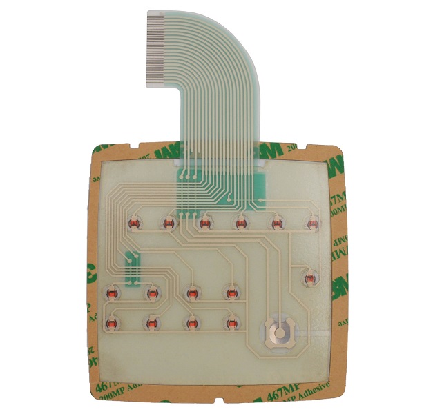 Interruttore a membrana impermeabile integrato con LED